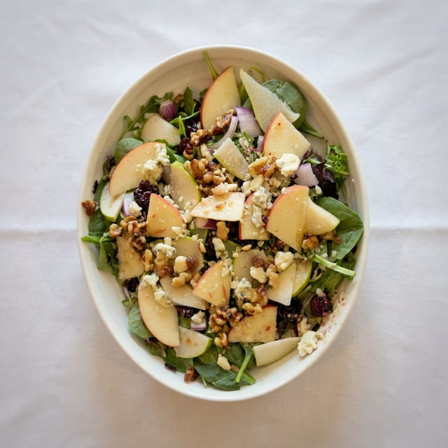 Apple & Pear Gorgonzola Salad.