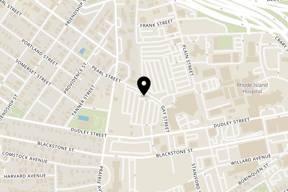 Map showing the location of Pearl on 78 Pearl St in Providence